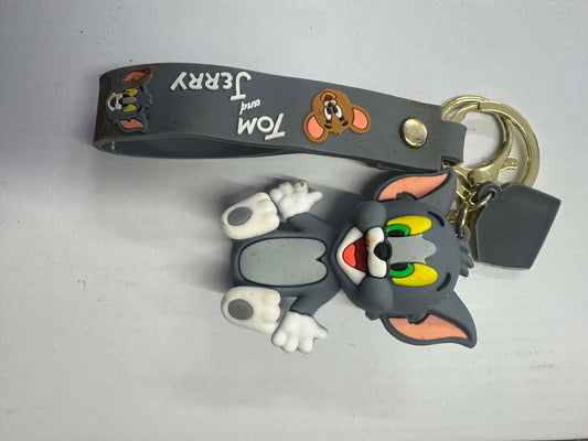 Tom and Jerry novelty character keyring with wrist strap | Keyrings Belfast NI