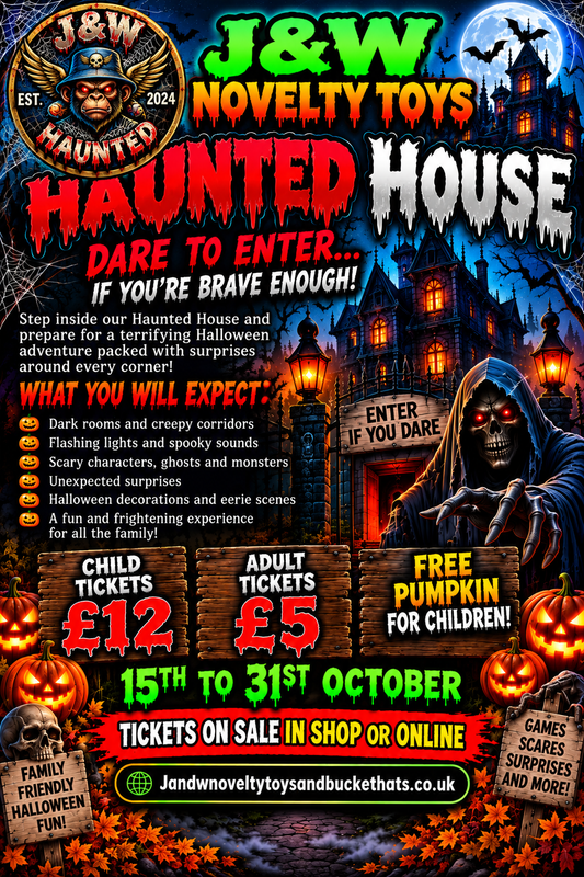 J&W Haunted House Belfast 2026 poster, Newtownards Road, East Belfast, 15 to 31 October