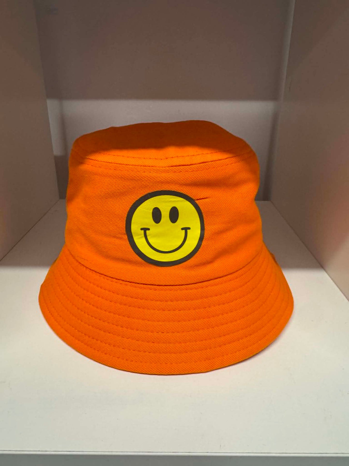 Orange classic smiley face bucket hat | Novelty hats Belfast NI