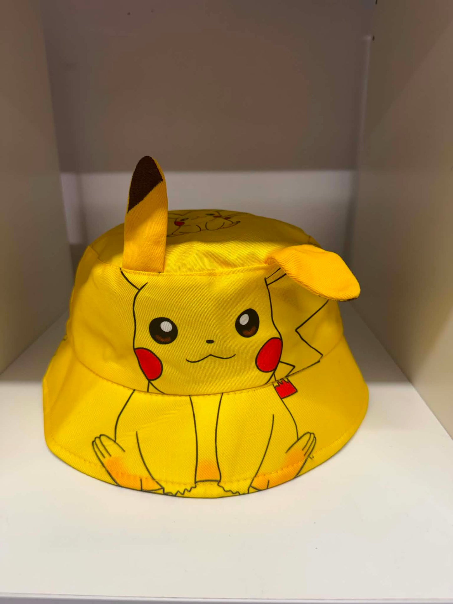 Yellow Pikachu face kids bucket hat with 3D ears | Character hats Belfast NI