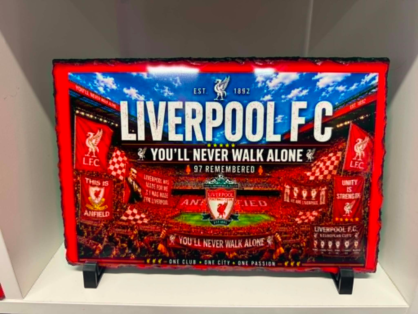 Large Printed Slate Plaque with Display Stand