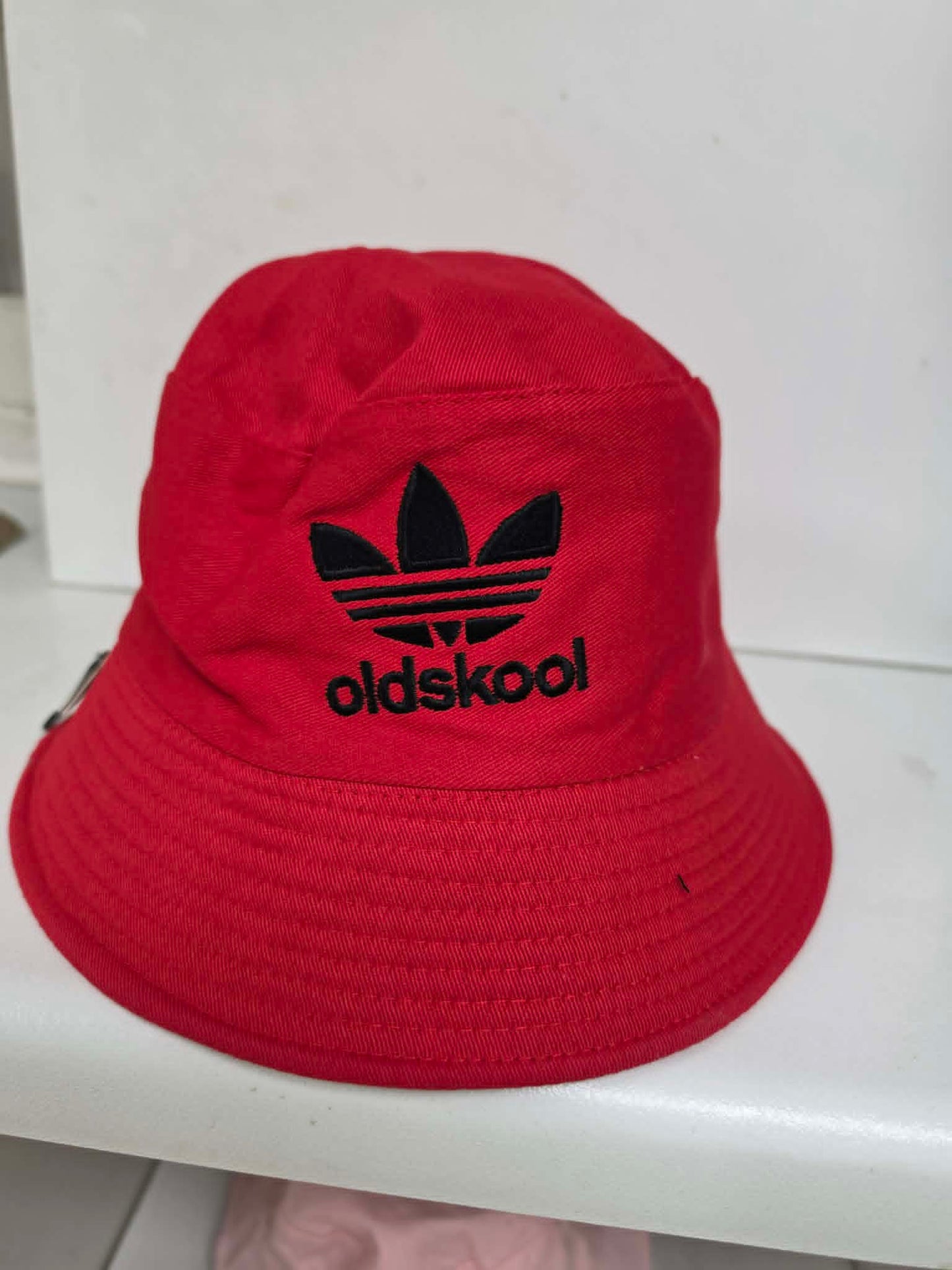 Oldskool Embroidered Bucket Hat red - bucket hats Northern Ireland