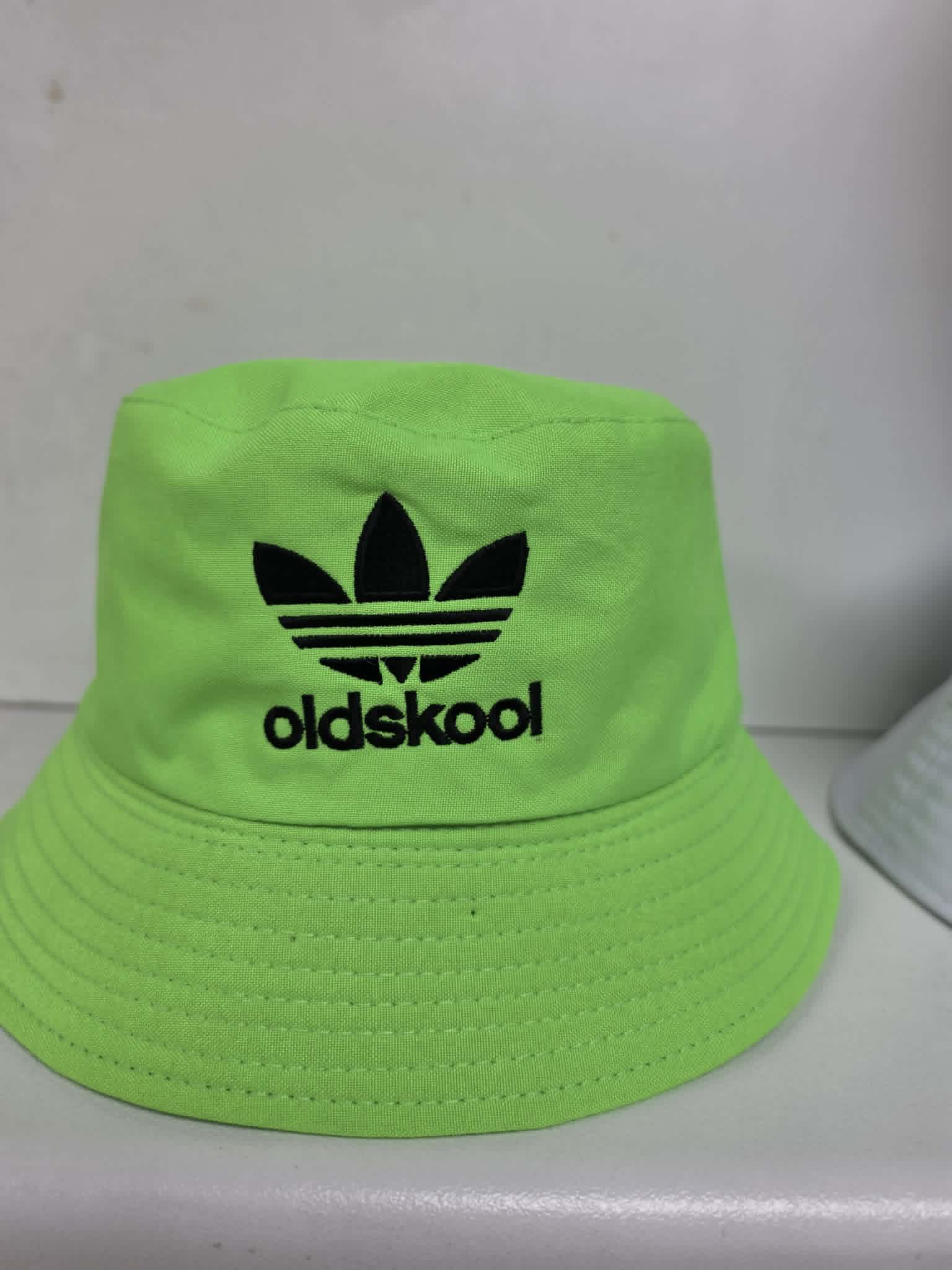 Oldskool Embroidered Bucket Hat lime green - festival hats Belfast NI