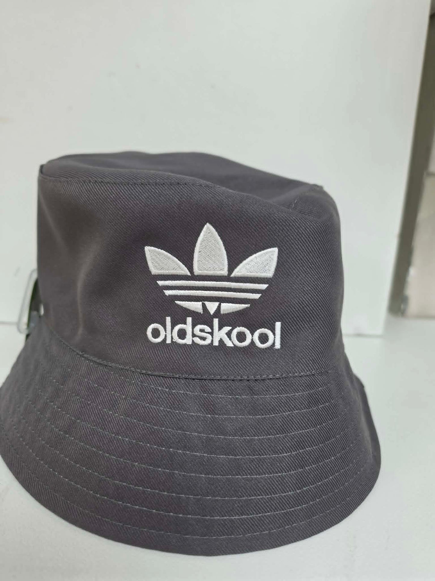 Oldskool Embroidered Bucket Hat grey - streetwear bucket hats Belfast