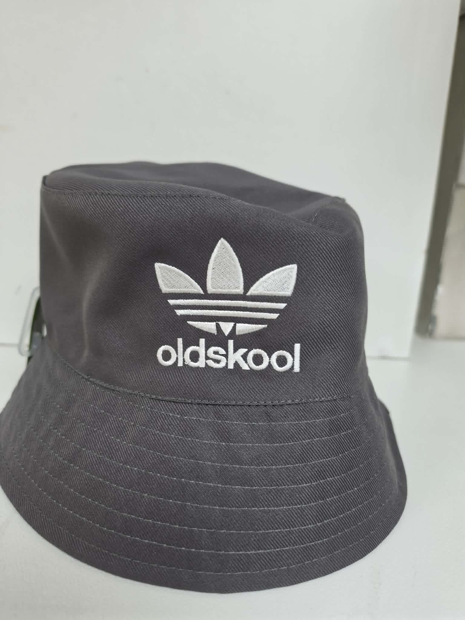 Oldskool Embroidered Bucket Hat grey - streetwear bucket hats Belfast