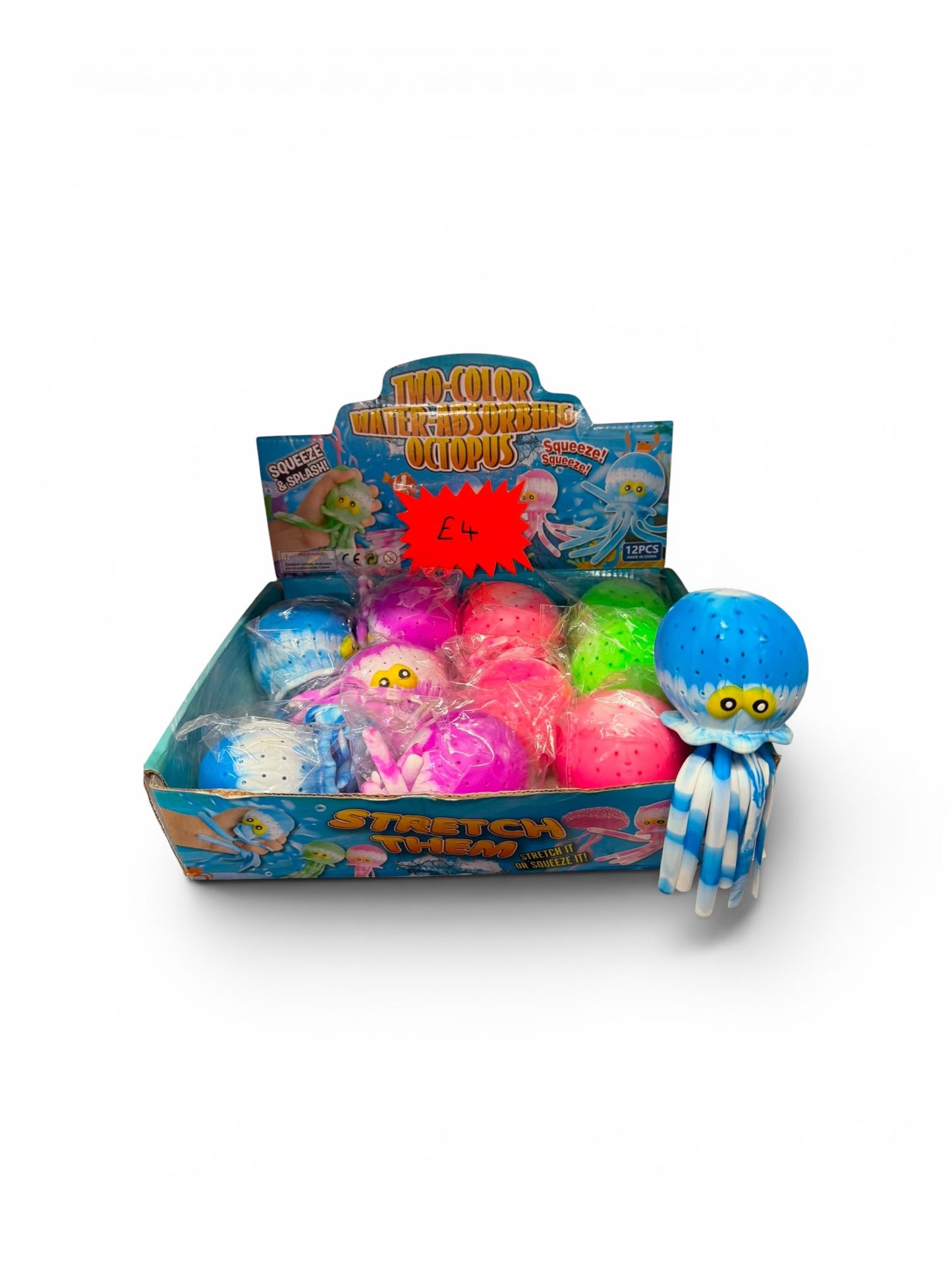 Squishy Octopus Sensory Toy assorted colours - novelty toys Belfast NI