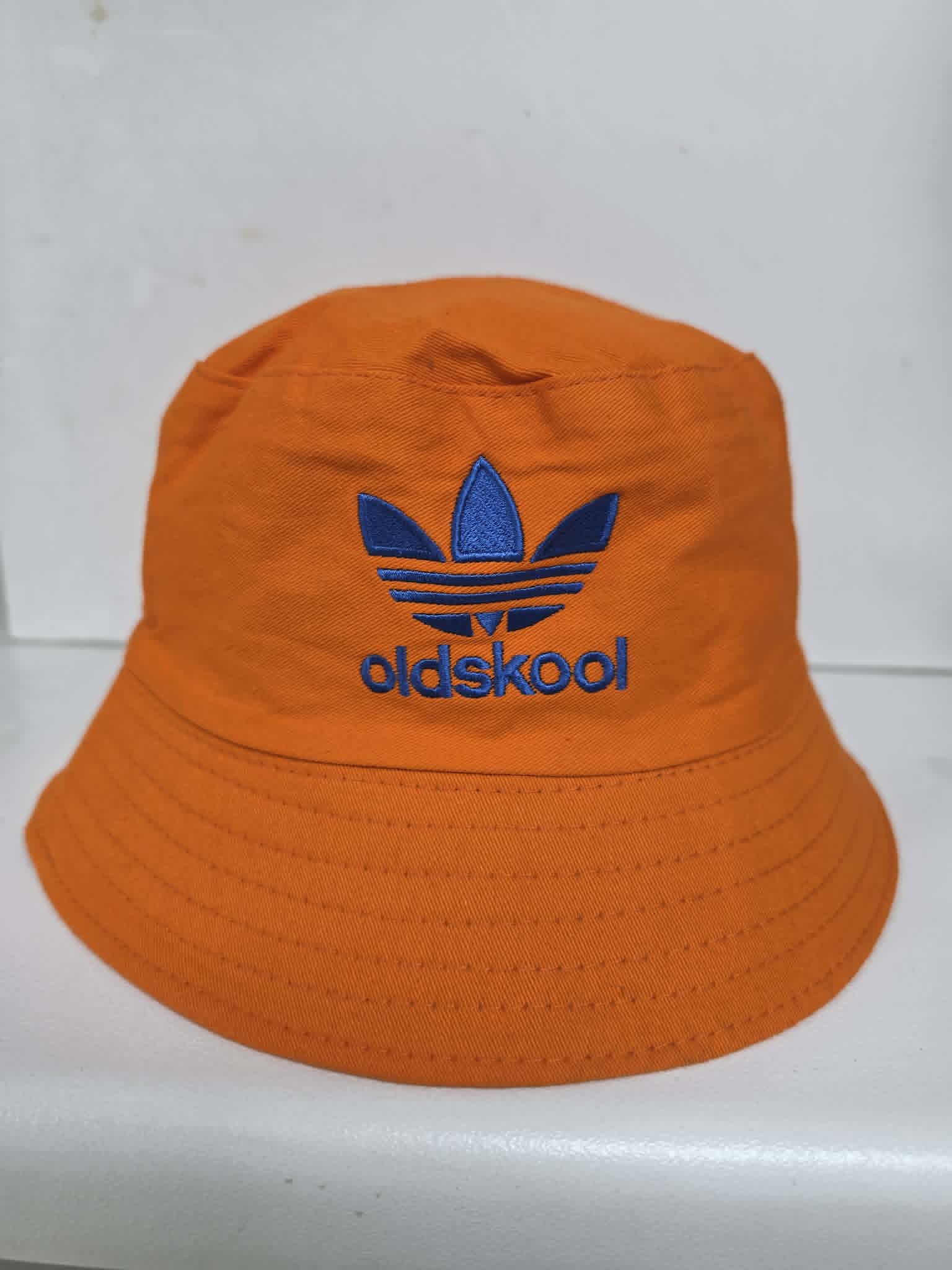 Oldskool Embroidered Bucket Hat orange - retro festival hats Belfast