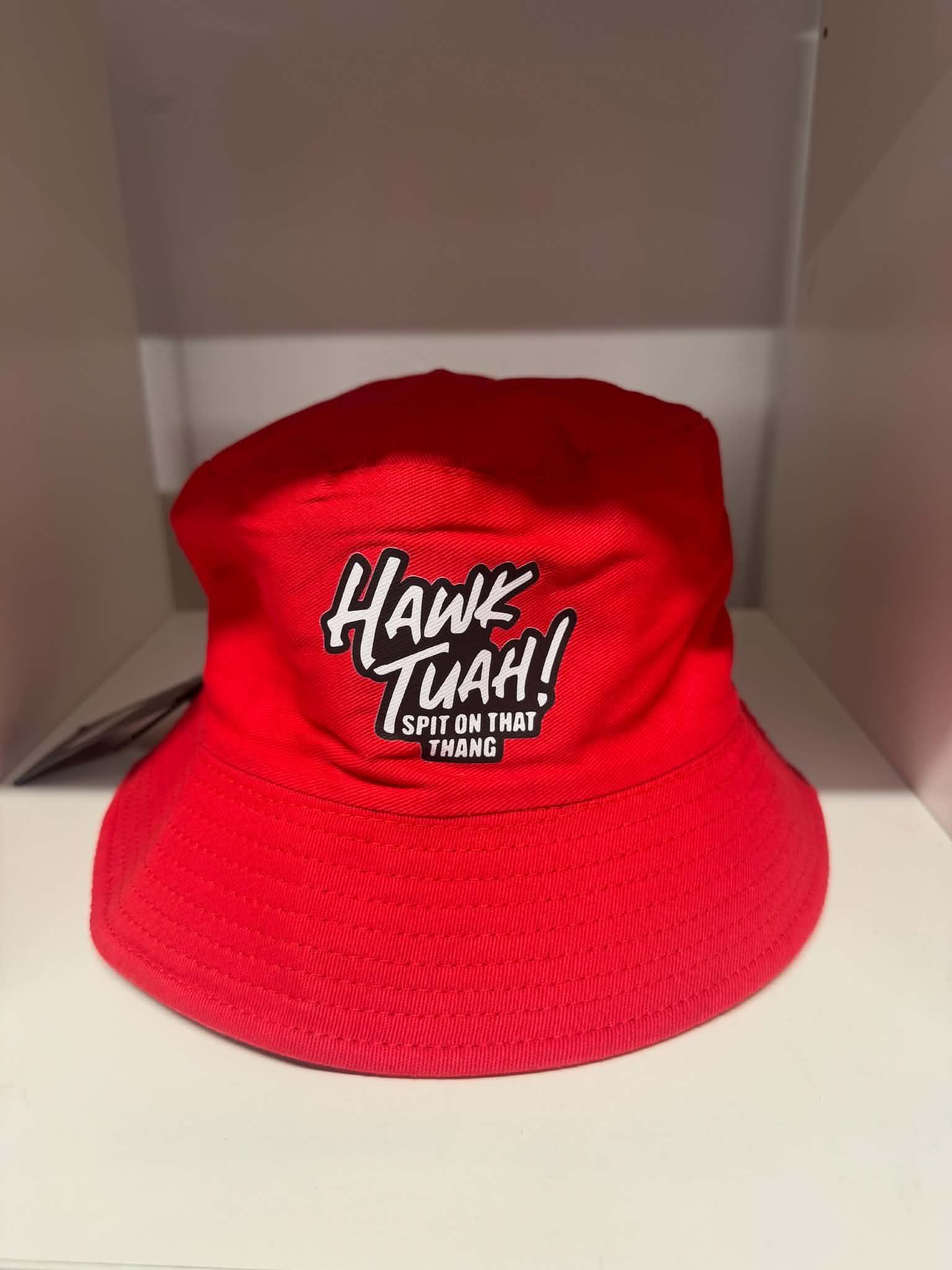 Hawk Tuah Spit on That Thang red bucket hat | Novelty hats Belfast NI