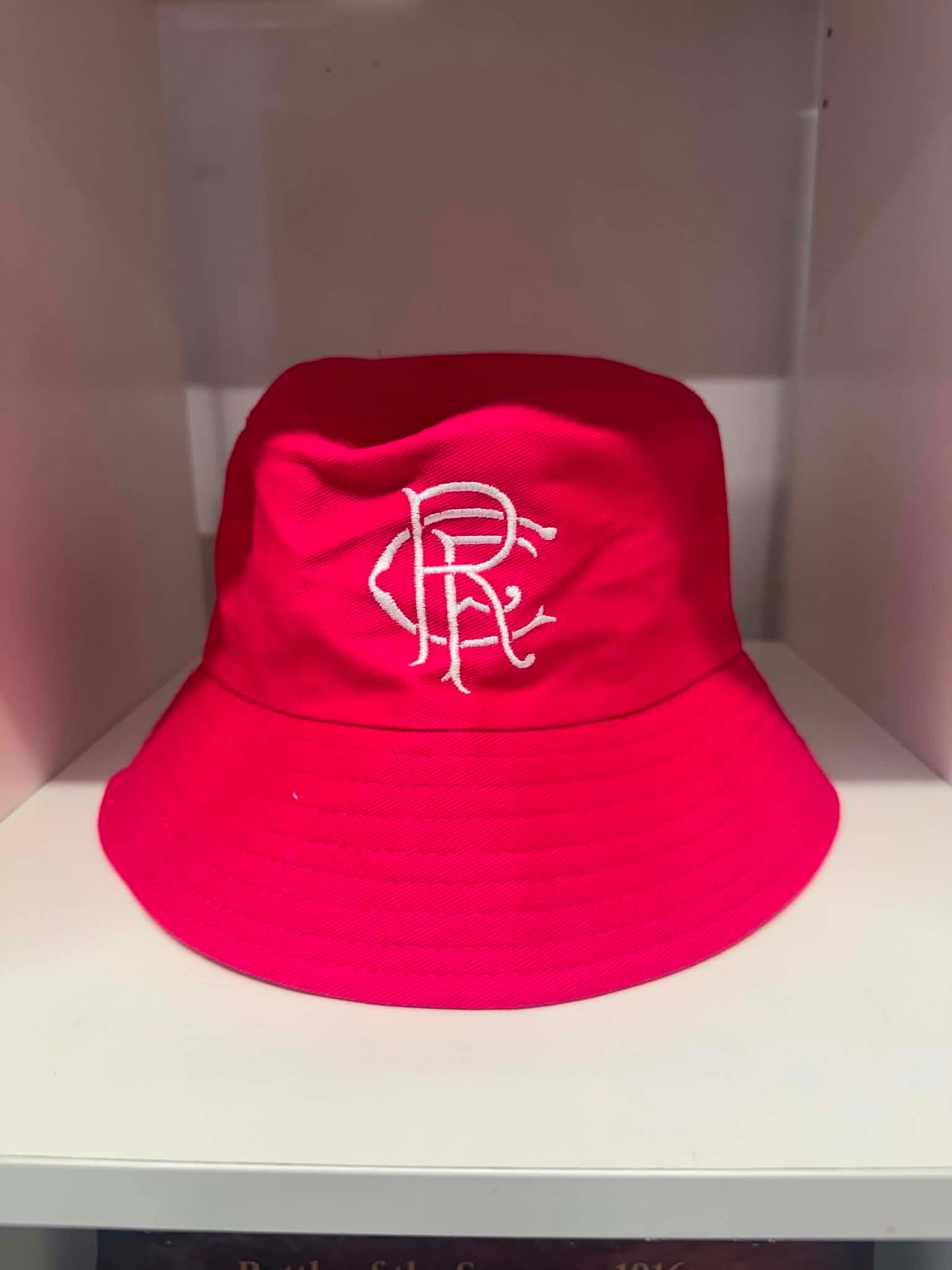 Hot pink Rangers FC RFC crest bucket hat | Football hats Belfast NI