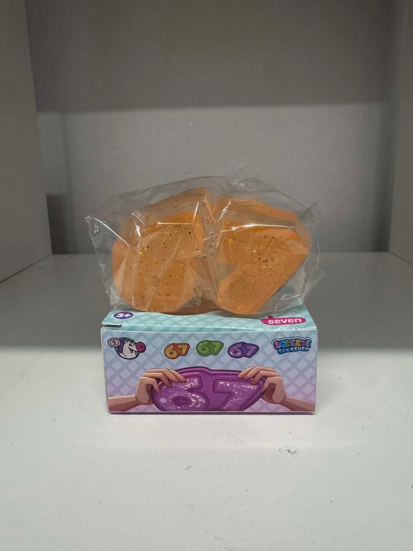 Squeeze Six Seven 67 glitter squishy number toy | Sensory toys Belfast NI