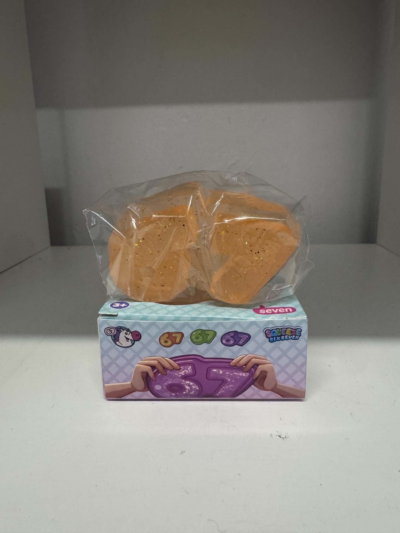 Squeeze Six Seven 67 glitter squishy number toy | Sensory toys Belfast NI